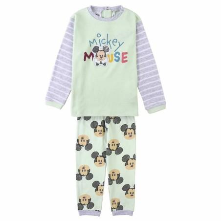 Pijama Infantil Mickey Mouse Rosa Verde Gris