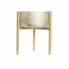 Portavelas DKD Home Decor 10 x 10 x 23 cm Cristal Dorado Metal Bicolor