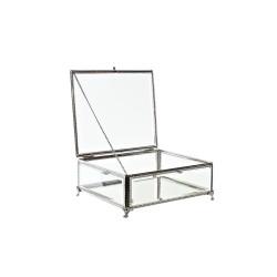 Caja-Joyero DKD Home Decor Cristal Metal (25 x 21 x 10 cm)