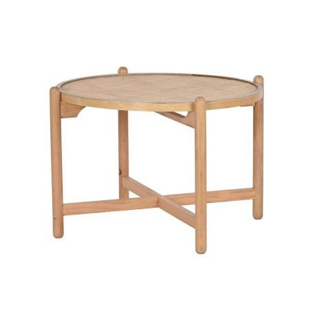 Mesa de Centro DKD Home Decor Natural Madera de Paulonia 66 x 66 x 45 cm