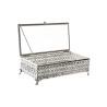 Caja-Joyero DKD Home Decor Cristal Plateado Metal (25,5 x 12,5 x 7,5 cm)