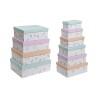 Set de Cajas Organizadoras Apilables DKD Home Decor Marino Cartón (43,5 x 33,5 x 15,5 cm)