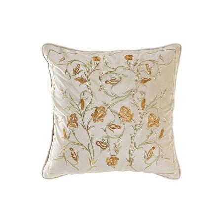 Cojín DKD Home Decor Dorado 45 x 10 x 45 cm Flores