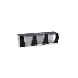 Juego de Tazas de Café Quid Supreme Transparente Vidrio Acero 110 ml 3 Piezas