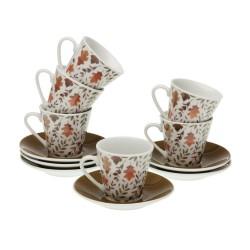 Juego de Tazas de Café Versa Aia Porcelana (6 Piezas)