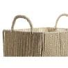 Juego de Cestas DKD Home Decor Metal Fibra natural (40 x 30 x 25 cm)